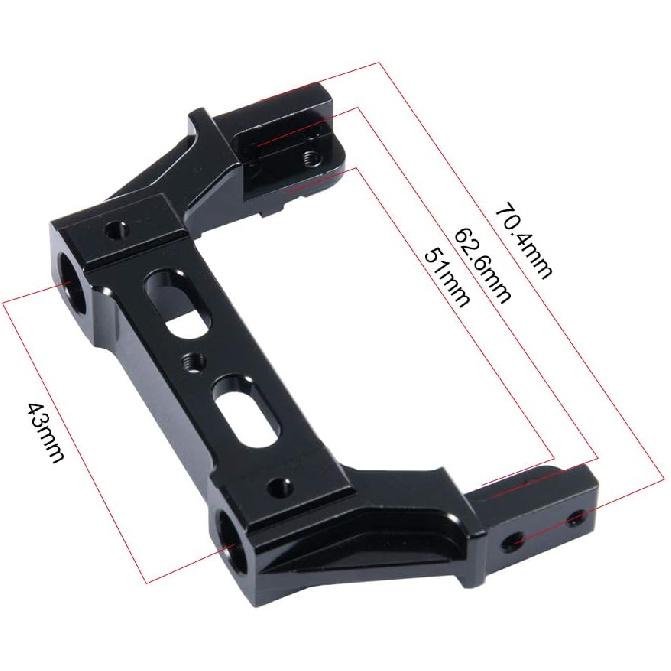 RCLIONS Front&Rear Bumper Mount Stand CNC Aluminum Alloy for AXIAL SCX10 II 90046 1/10 RC Crawler Car Upgrades