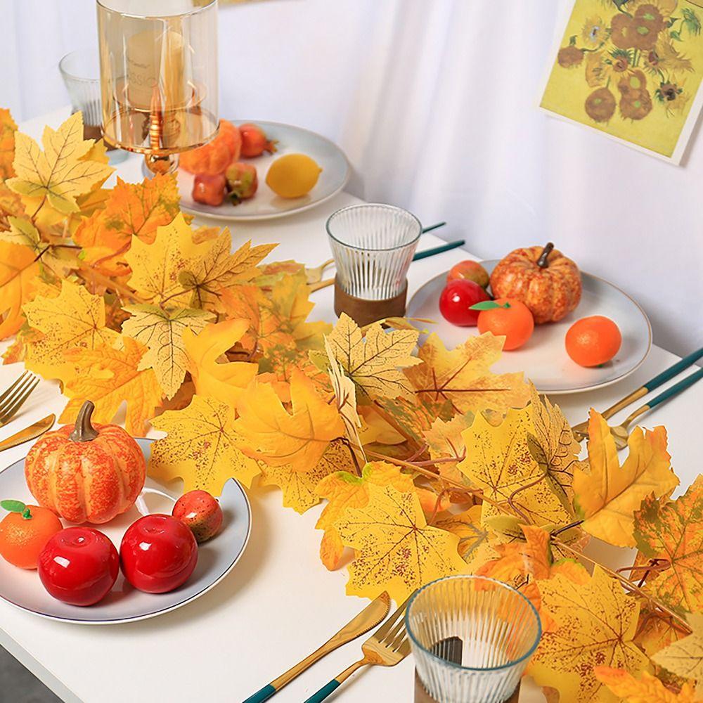 

2M Artificial Maple Leaves Natural Looking Artificial Flowers For Christmas Home Decor 114