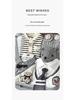 Newborn Baby Boy Gift Box: Off-White & Grey Striped Outfit - High-End Spring Festival Full Moon Collection