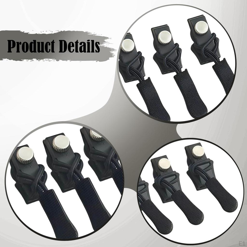 9x Zipper Repair Kit Zip Heads Quick Install Removable No Sew Replacement Pullers for Tent