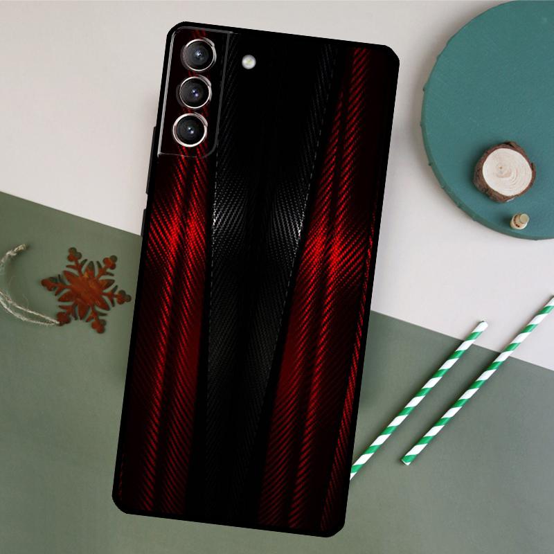 Car Carbon Fibre Pattern Case For Samsung Galaxy S9 S10 Plus S20 S21 FE S22 S23 Ultra Note 10 20 Ultra Phone Cover