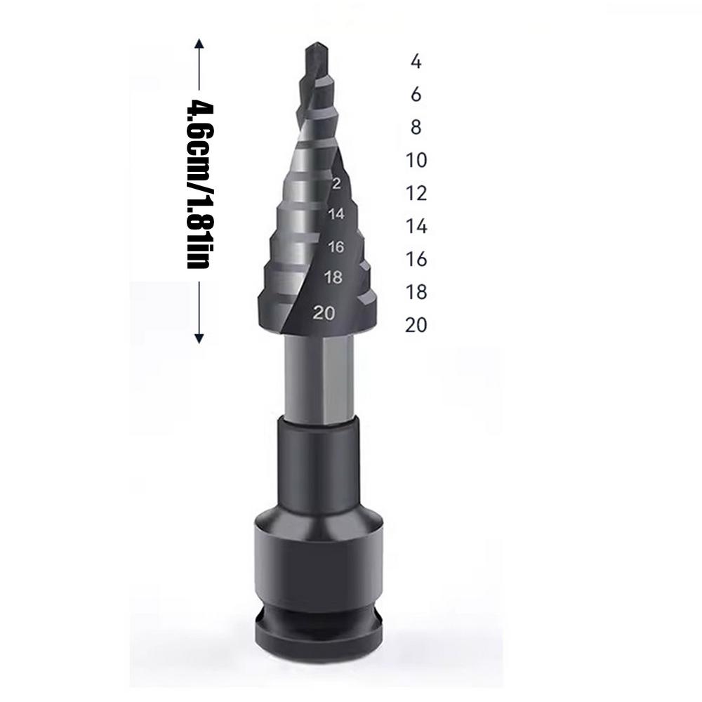 Step Drill Bit Electric Wrench Drill Bit Stepped Up Bits Home Tools Multi Size Hole Stepped Up Drill Bit For Stainless Steel
