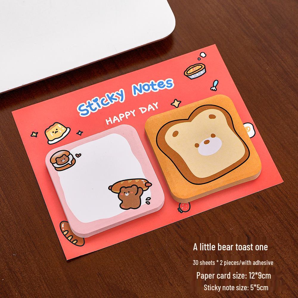 Creative Cute Capybara Sticky Notes - Tearable & Reusable for Students, High-Value Cartoon Stationery