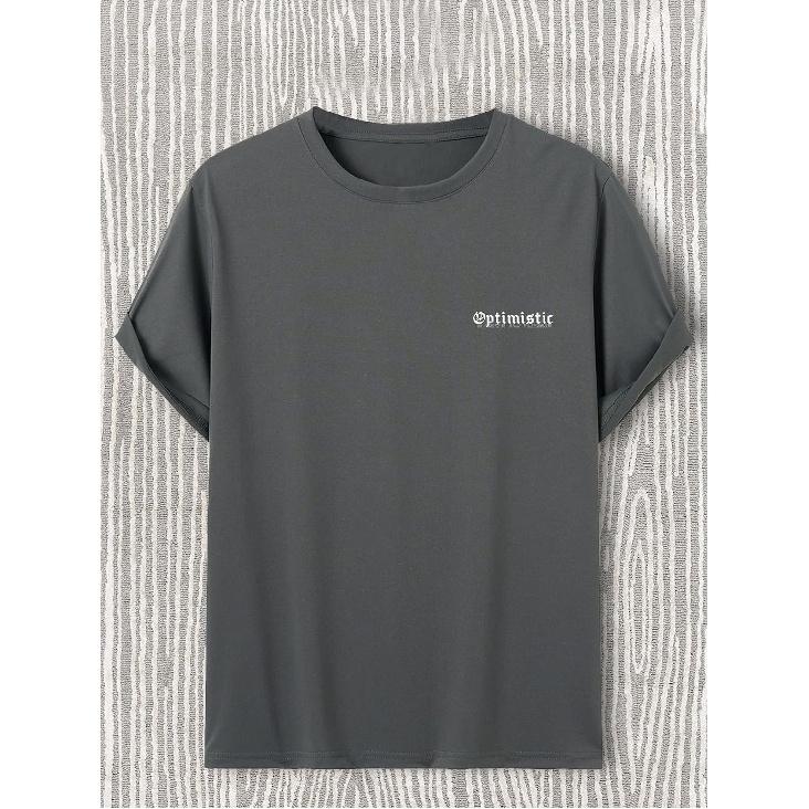 COZYEASE Men's Letter Graphic Tee Short Sleeve Summer T-Shirts Streetwear