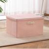 Cotton Linen Folding Storage Box with Lid Closet Drawer Clothes Books Toys Sundries Quilts Organizer Laundry Basket for Wardrobe