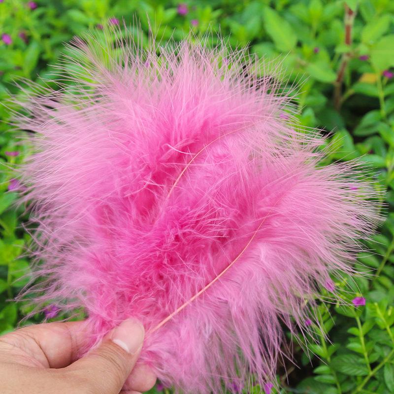50Pcsdiy Color Feather Full Fleece Turkey Feather Clothing Antique Headdress Pet Toy Handicraft Decoration