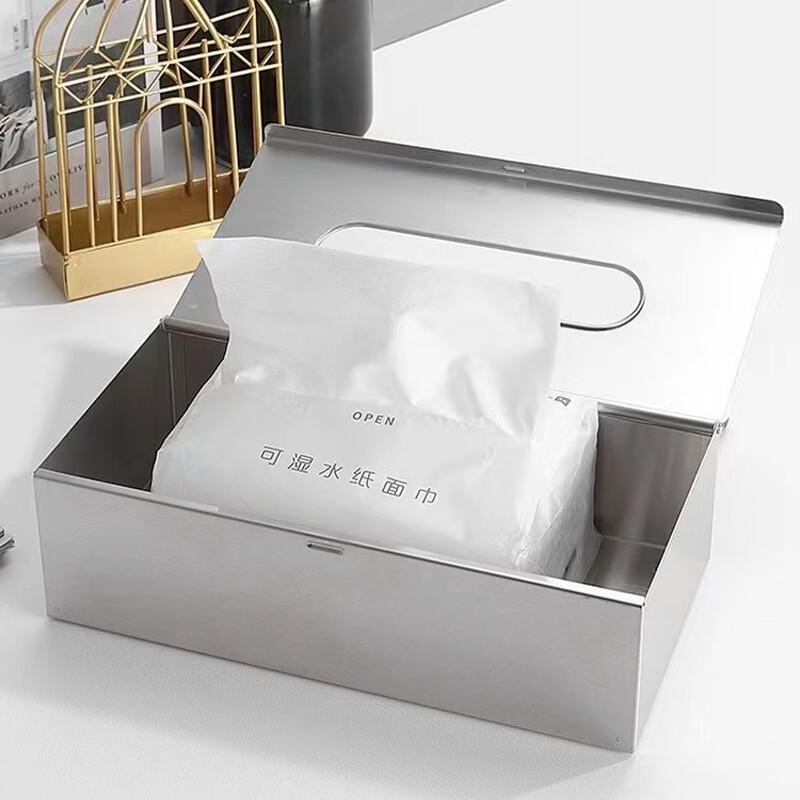 304 Stainless Steel Tissue Box with Hook