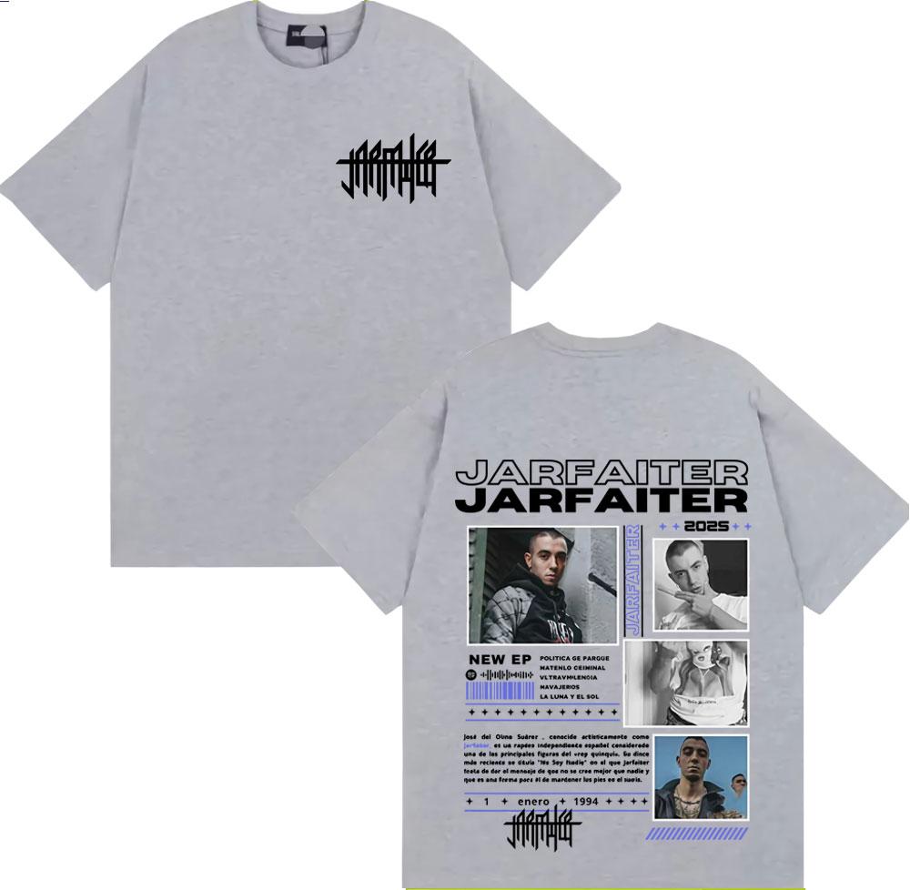 Rapper Jarfaiter Album Tour 2025 Cover Tshirt Unisex Women Harajuku Fashion Hip Hop Pop Music T Shirts Vintage 100 Cotton T Shirt