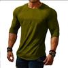 Spring and Autumn New Round Neck Long Sleeve Sports Solid Color Men's Slim-fit Youth T-shirt