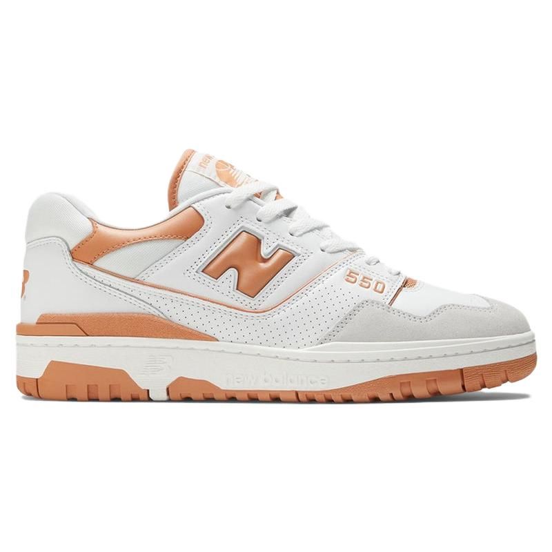 New Balance 550 Burnt Orange Unisex Sneakers White Munsell-White Sepia BB550LSC