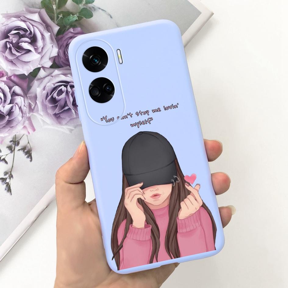 For Cover Honor 90 Lite Phone Case CRT-NX1 Fashion Butterfly Cartoon Slim TPU Soft Silicone Back Cover For Honor 90Lite 5G Funda