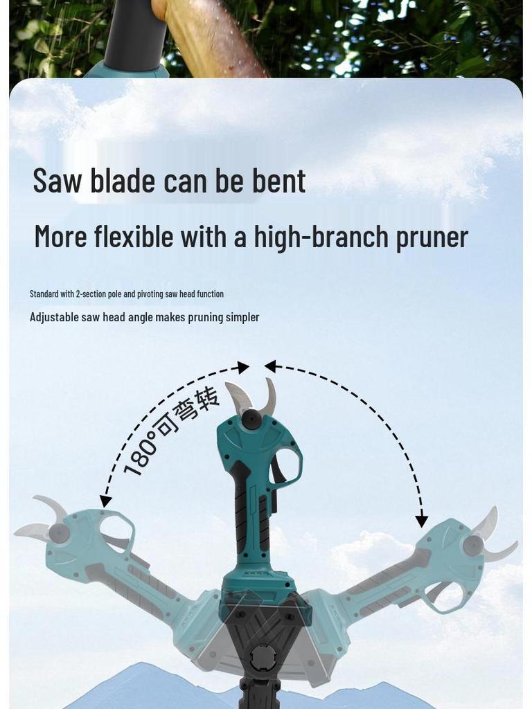 Electric Telescopic Pruning Shears with Lithium Battery for High Branches