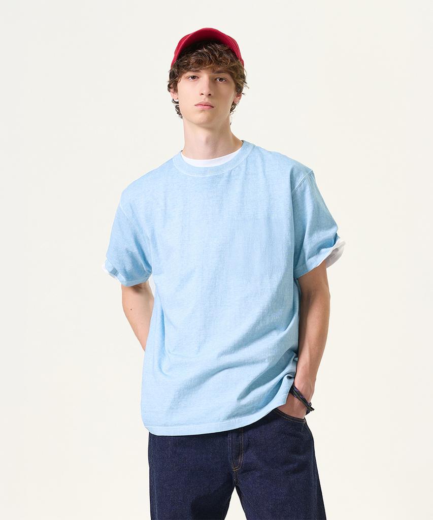 Guson Pigment-Dyed Short Sleeve T-Shirt - Soda