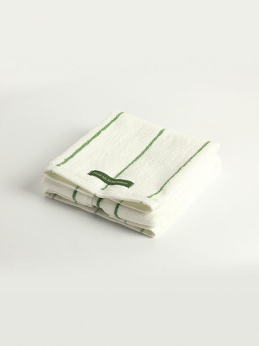 Полотенце Isla Premium Хлопок Тяжелый Вес 210г 1шт Isla Зеленая Полоска Isla Green Stripe 1P