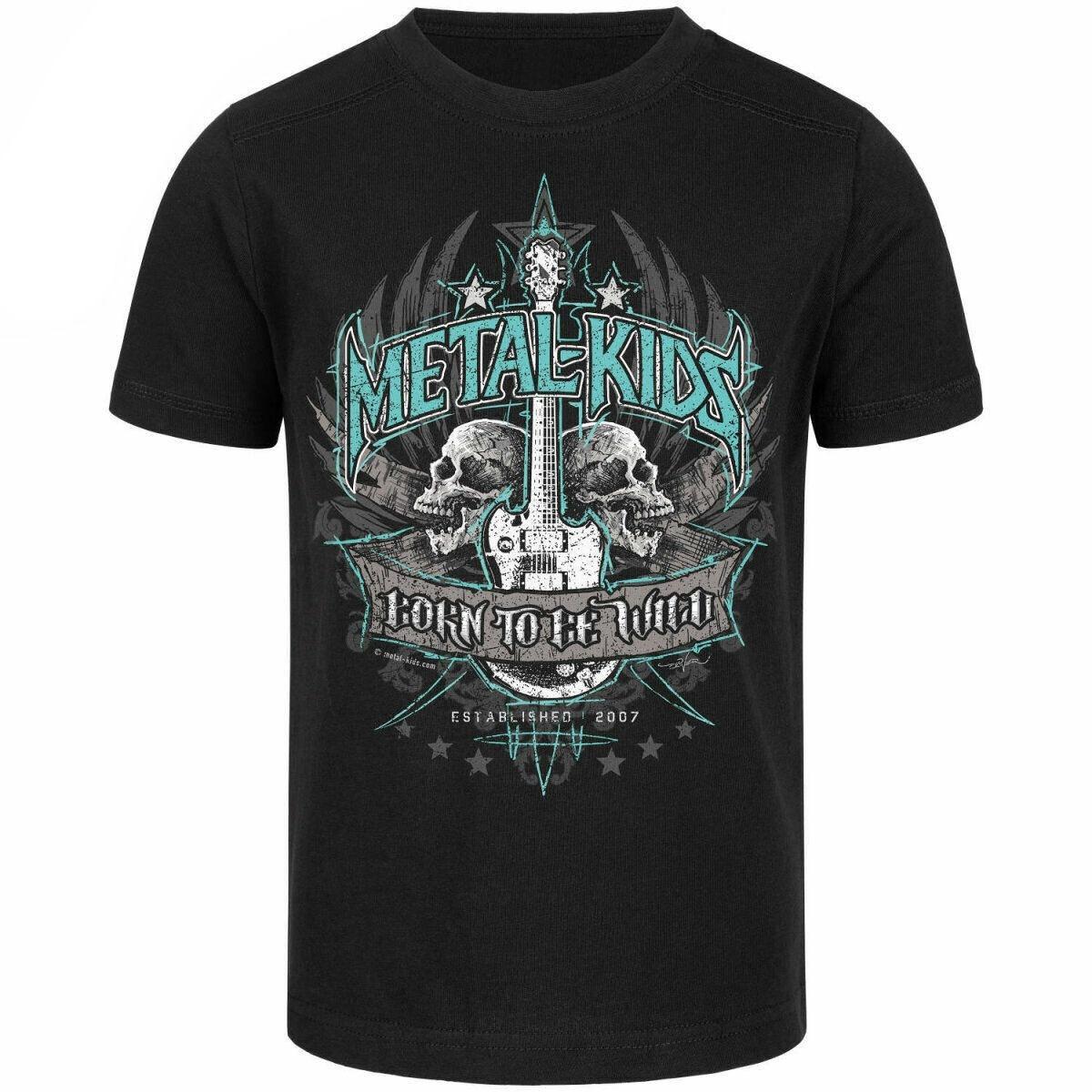 

Metal Kids Born To Be Wild Print Cotton TShirt Kids Heavy Metal Unisex Short Sleeve Tee M