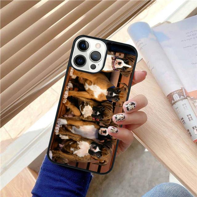 Cute Boxer Dog Puppy TPU Coque Shell For iPhone 17 Air 15 16 14 13 12 Pro Max 11 Pro Max Plus Phone Case Cover