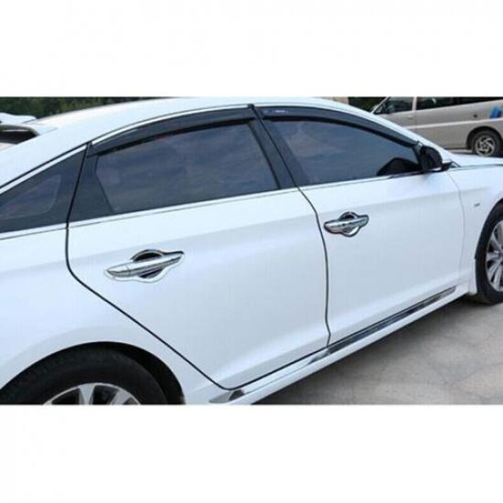 For Hyundai Sonata 2015-19 Chrome Car Door Handle Cover+Cup Bowl Kit Trim 16pcs