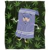 South Park Silky Leaf Print Towelie Supersoft Blanket