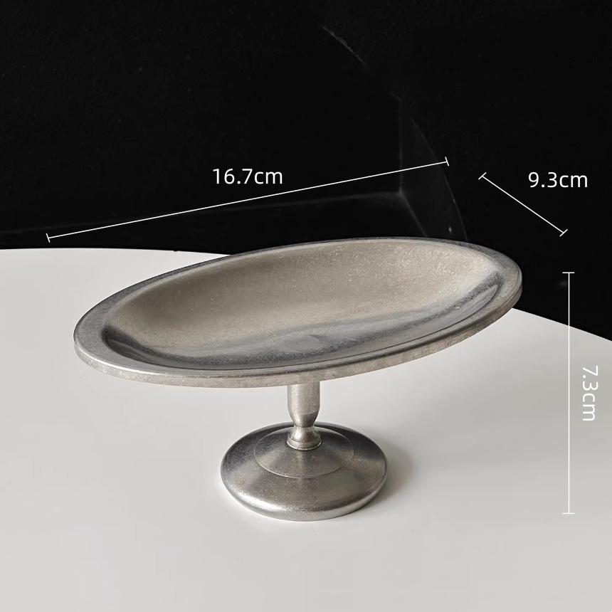 BRStainless Steel High-legged Dessert Cup Dessert Tray Silver Ice Cream Bowl Pudding Bowl Tableware Fruit Tray Kitchen ContainerEY