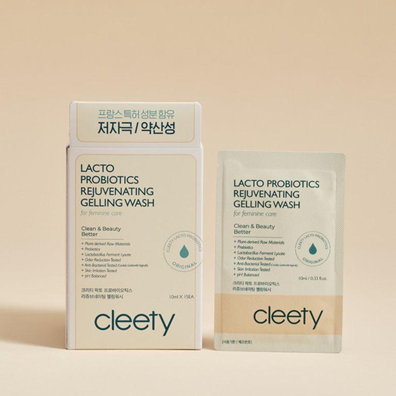 cleety [Travel] Lacto Probiotics Rejuvenating Gelling Wash Feminine Cleanser 1 Sheet x 15 1 pack of 15 gelling wash sheets, unscented