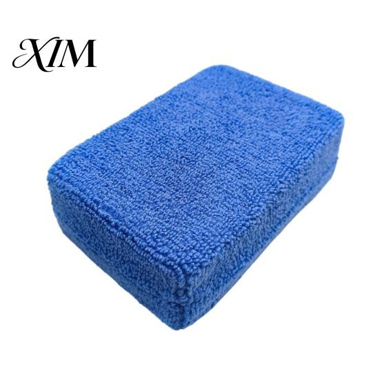 Quick Drying Automotive Care Microfiber Car Wash Sponge, High Density Soft Cleaning Pad, Household Motorcycle Yacht RV Glove Washable Reusable