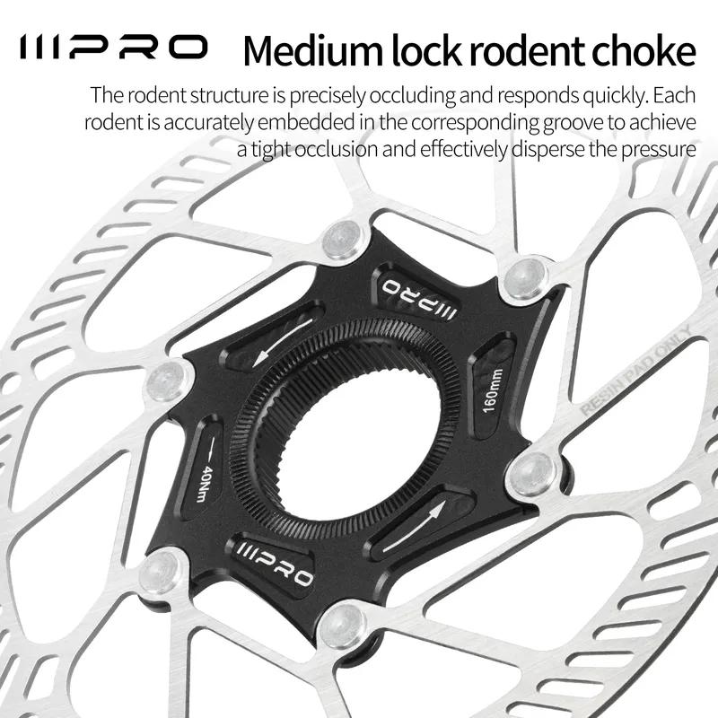 IIIPRO Ultra-Light Bicycle Brake Rotor 140/160mm Hollow High-Strength Steel MTB/Road Bike 6 Bolts/Center Lock Disc Brake Rotors