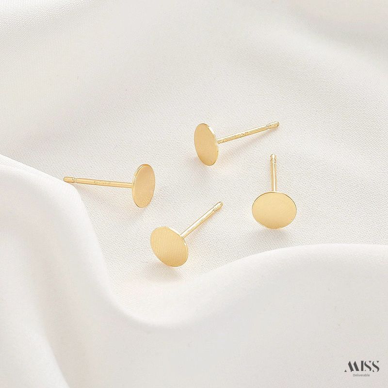 

DIY Pearl Ear Buckle Handmade Jewelry Accessories Gilded Gold 4mm Pinto Ear Needle [10 Pair]]