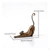 Cheetah Ornament BronzeToned Statue Metal Animal for Home Stylists, Art Collectors,