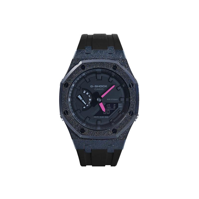 Casio Herren Flüssigkristall/Analog Dual-Display Serie Schwarze Uhr GA-2100-7A-