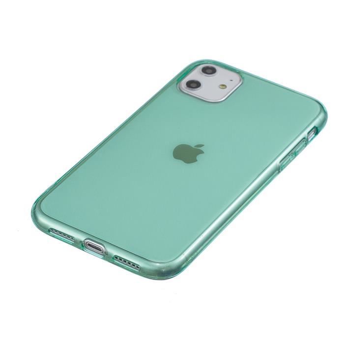 Coque et Film Protecteur - Apple - iPhone 11 Pro Max - Vert - 2PCS Verre Trempé - 1PCS TPU Silicone