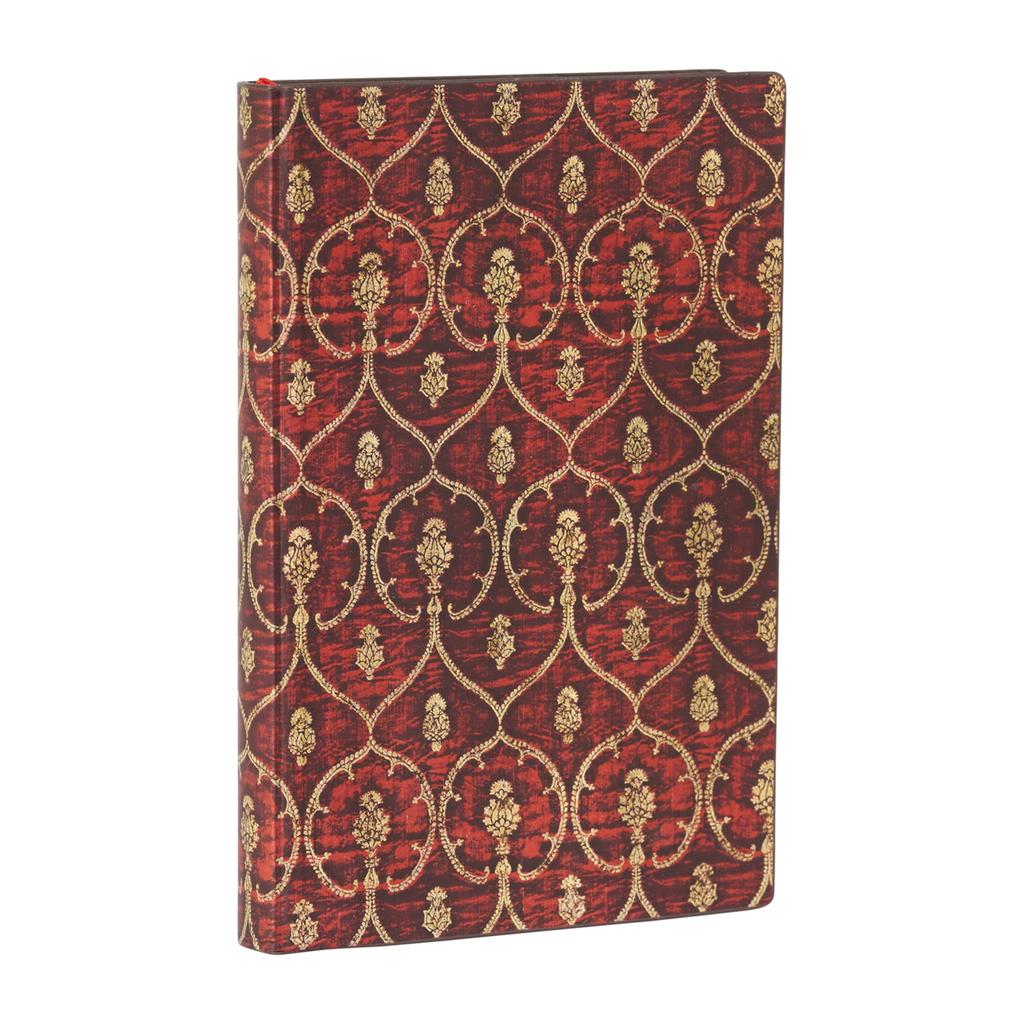 Paperblanks Red Notebook, Softcover, Velvet, Mini, A6, Ruled, FB9633-7