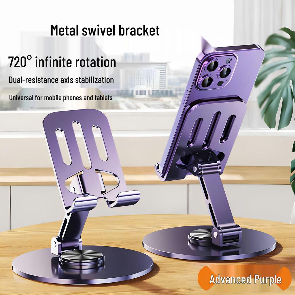 Suporte de Mesa Rotativo de Metal para Tablet e iPad - Suporte Universal para Telefone para Jogos e Aprendizagem