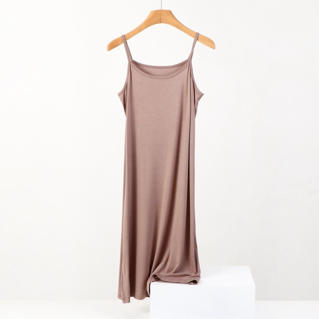 Summer Dress Women's Sleeveless Camisole Dress Plus Size Loose Casual Inner Long Bottom Dress