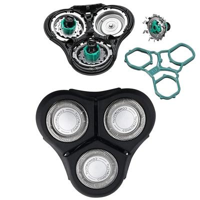 Cabeça de substituição Suleto RQ11 para barbeador Norelco RQ11 2D 1100 compatível com laser 1150x 1160x 1170x 1180x, 3 unidades, 1 peça