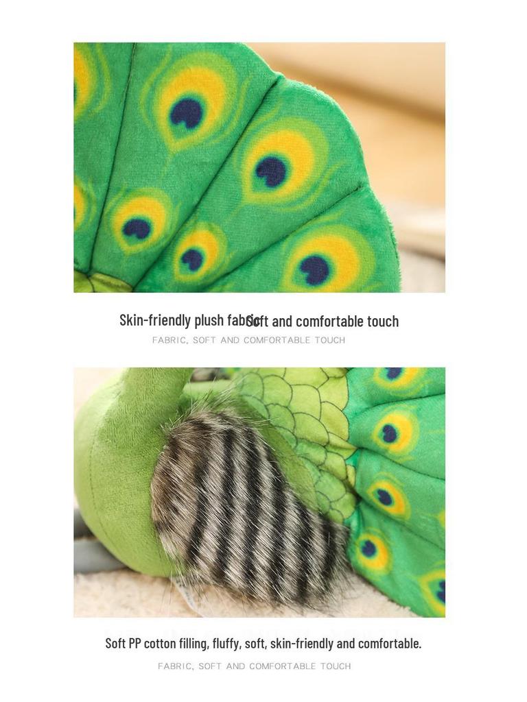 Peacock Plush Toy Doll - Zoo Souvenir for Kids