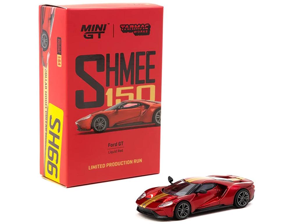 MINI GT Scale Ford GT Liquid Red Tarmac Works Shmee 150 Finished Model 1/64 (Left-Hand Drive) MGT00273-L