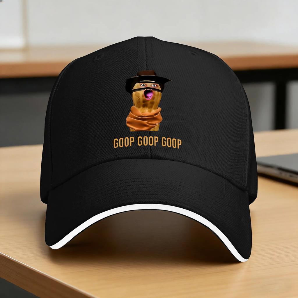 The Burnt Peanut GOOP Meme Baseball Cap Unisex Women Design Trucker Hat Spring Fitted Retro Hiking Fishing SunProof Baseball Caps