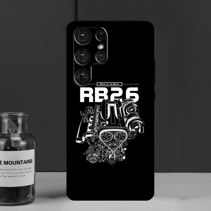 JDM Car RB26 Engine Funda Case For Samsung Galaxy S25 Ultra S9 S10 S20 FE S21 S22 S23 Plus S24 Ultra Phone Cover
