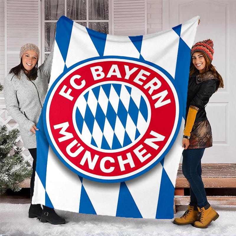 1pc B-Bayern Munich (8) Theme Blanket - Digital Print, Polyester, Cozy for All Seasons, Perfect for Outdoor, and Travel