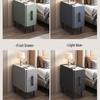 Solid Wood Light Luxury Ultra-Narrow Bedside Cabinet, 20cm Wide, Multi-Layer, Fully Assembled for Small Spaces