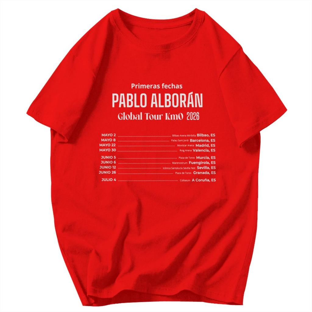 Men T Shirt Rapper Pablo Alboran Global Tour 20262027 Unique Y2K Graphic Tees Unisex Tops T Shirts