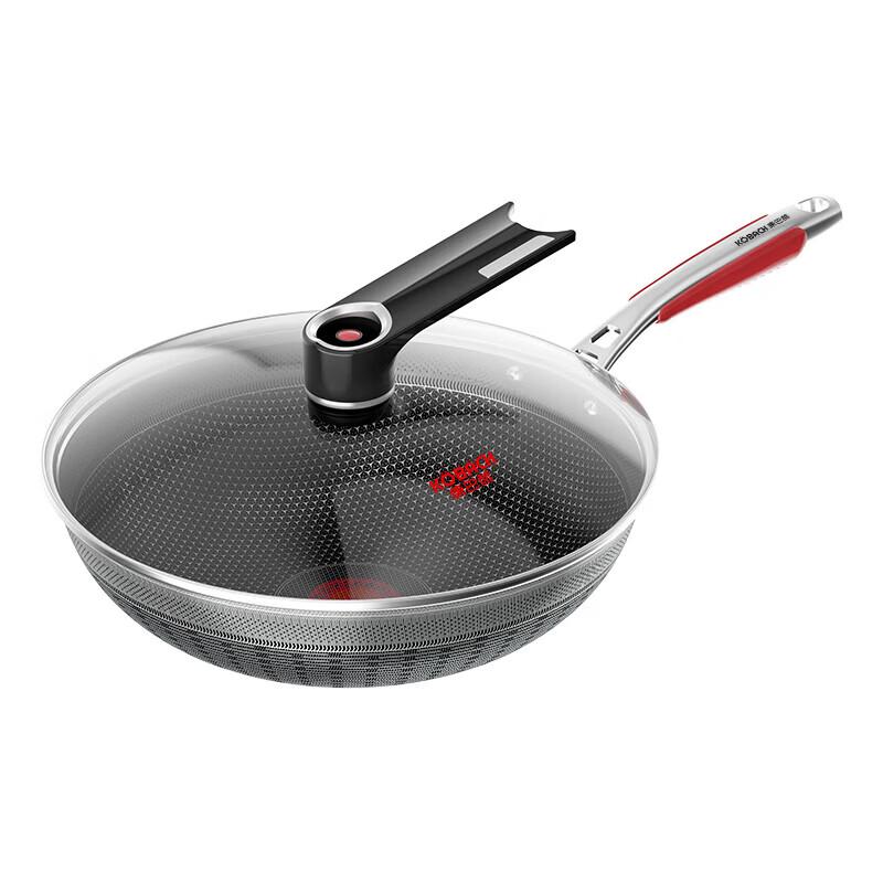 KOBACH 316L Red Dot Temp Sensing Honeycomb Wok