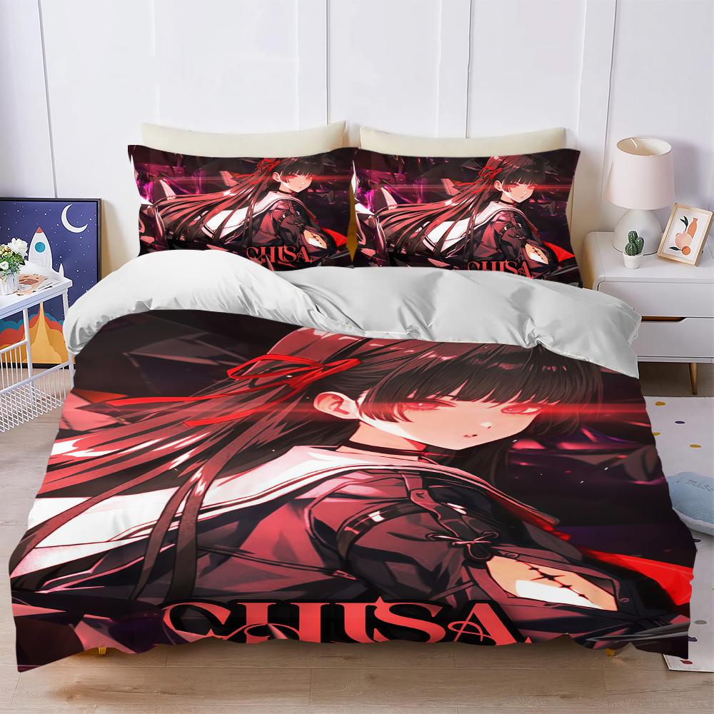 

CHISA Wuthering Waves Duvet Cover Set Soft Wash Bed 3 Piece Summer Comfortable Student Dormitory Home Baby Bedding Best seller (135x200cm)