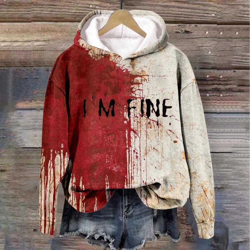 Spring And Autumn Fashion Men's Hoodie Bloody Graphic 3D Print Hoodies Casual Boy Sweatshirt Women's Oversized Top Clothing
