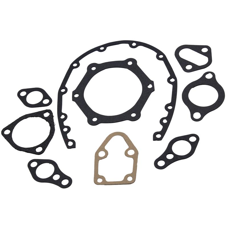 For Chevrolet SBC 283 327 350 5.7L Full Gasket Set, Early Style 2 Piece Rear Main Seal Engine Rebuild Kit
