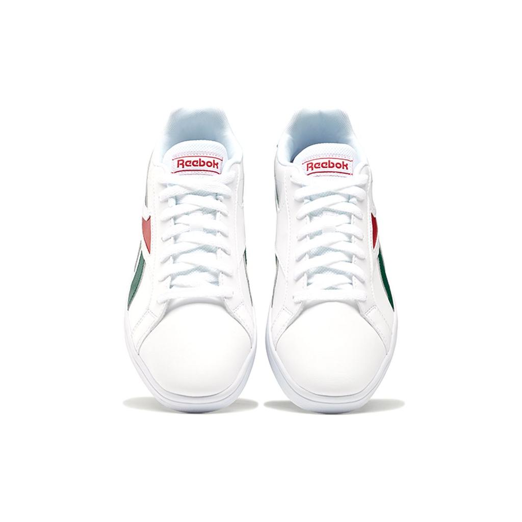 Reebok Royal Complete Synthetic Leather Durable Lightweight Low-Top Sneakers Unisex Sneakers White Green Red FU7846