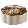 Candy Box Plastic Dry Fruit Container with Cover for Living Room 5 Compartments Snacks Organizer for Household Use