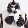 Winter Women Real Rex Rabbit Fur Scarf Natural Warm Soft Rex Rabbit Fur Muffler Lady Genuine Rex Rabbit Fur Scarves