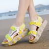 Summer Trendy Letter Printed Sandals for Men Women Yellow Platform Shoes Men Outdoor Non-slip Beach Sandals Men Sandalias Hombre