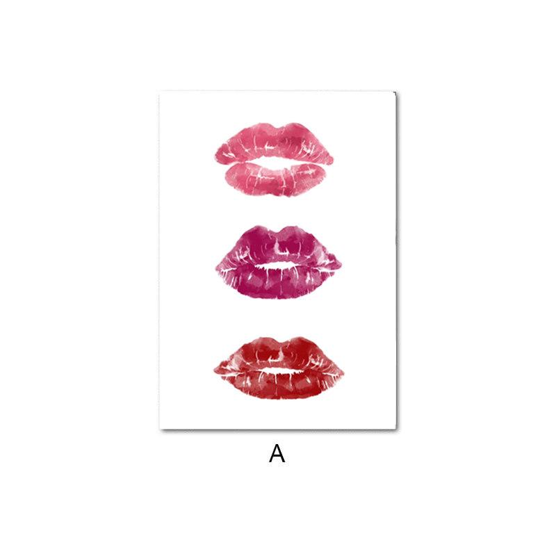 

Fashion Poster Lipstick Makeup Brushes Canvas Print Wall Art Painting Cosmetic Pictures Beauty Posters Girl Room Home Decoration 21cm×30cm NoFrame